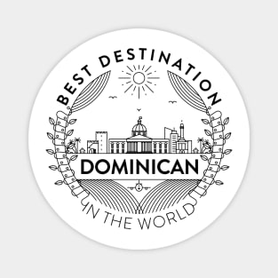 Dominican Minimal Badge Design Magnet